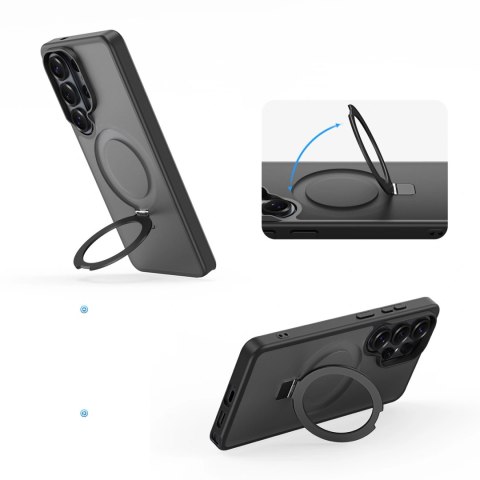 Etui Dux Ducis Yind na Samsung Galaxy S26 Ultra z podstawką kompatybilne z MagSafe - czarne