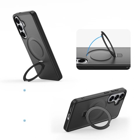 Etui Dux Ducis Yind na Samsung Galaxy S26+ z podstawką kompatybilne z MagSafe - czarne