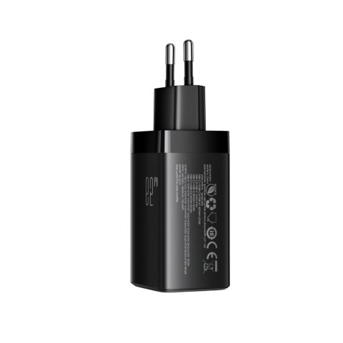 Ładowarka sieciowa Joyroom JR-TG10 65W GaN 2x USB-C + USB-A z kablem 100W USB-C - USB-C 1.2m - czarna