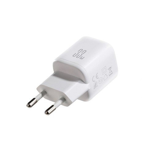 Ładowarka sieciowa Joyroom JR-TG7 33W USB-A + USB-C z kablem 60W USB-C do USB-C 1m - biała