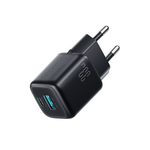 Ładowarka sieciowa Joyroom JR-TG7 33W USB-A + USB-C z kablem 60W USB-C do USB-C 1m - czarna
