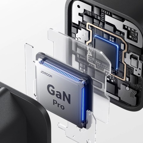 Ładowarka sieciowa Joyroom JR-TO1 GaN 45 USB-C Lightning USB-A - czarna