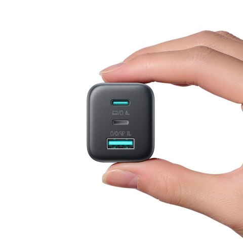 Ładowarka sieciowa Joyroom JR-TO1 GaN 45 USB-C Lightning USB-A - czarna