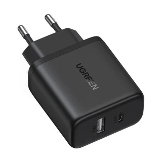 Ładowarka sieciowa Ugreen Nexode N Series X227 20W GaN 1x USB-A 1x USB-C - czarna