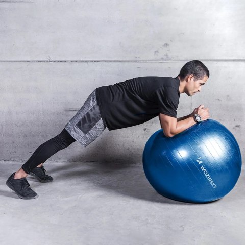Piłka do ćwiczeń Wozinsky WGB65BL gimnastyczna 65 cm - niebieska