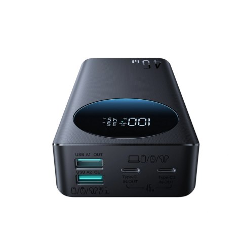 Powerbank Joyroom JR-PBF02 Pro 20000 mAh 45 W z wyświetlaczem cyfrowym 2x USB-A 2x USB-C - czarny