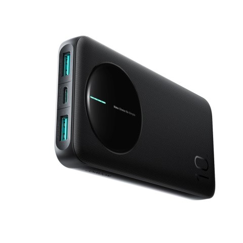 Powerbank Joyroom JR-PBF12 Pro 22,5W 10000mAh z wyświetlaczem cyfrowym 2x USB-A 1x USB-C - czarny