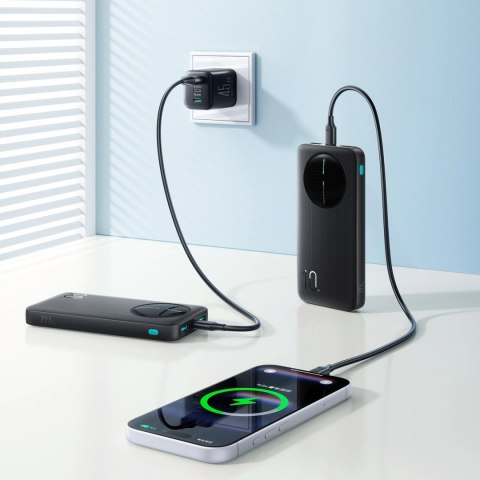 Powerbank Joyroom JR-PBF12 Pro 22,5W 10000mAh z wyświetlaczem cyfrowym 2x USB-A 1x USB-C - czarny