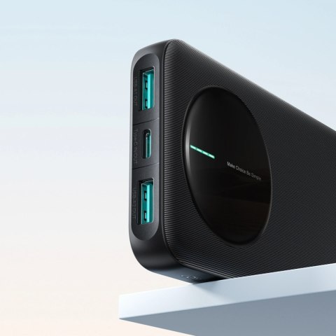 Powerbank Joyroom JR-PBF12 Pro 22,5W 10000mAh z wyświetlaczem cyfrowym 2x USB-A 1x USB-C - czarny