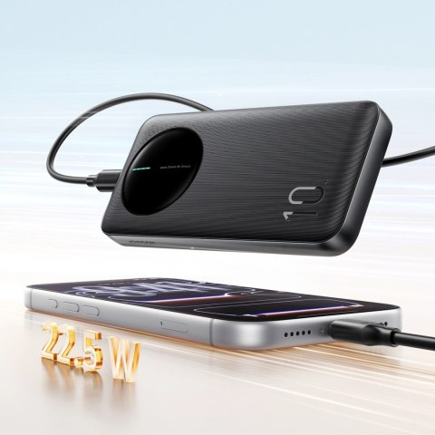 Powerbank Joyroom JR-PBF12 Pro 22,5W 10000mAh z wyświetlaczem cyfrowym 2x USB-A 1x USB-C - czarny