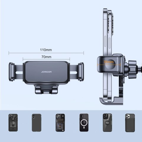 Uchwyt samochodowy na telefon Joyroom JR-ZS283 do kratki nawiewu - czarny