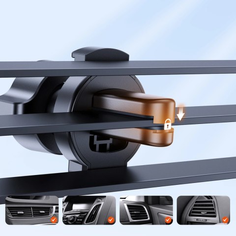 Uchwyt samochodowy na telefon Joyroom JR-ZS283 do kratki nawiewu - czarny