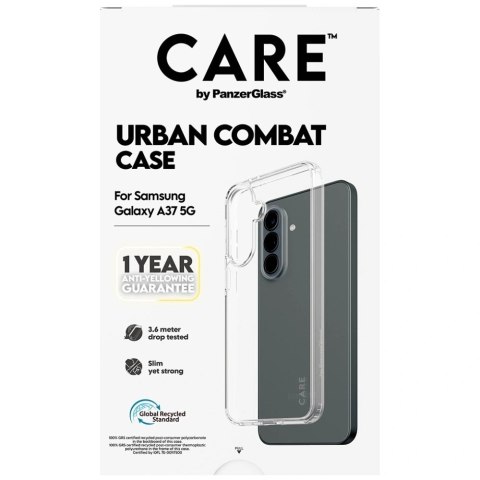 Etui CARE by PanzerGlass Flagship Urban Combat na Samsung Galaxy A37 - przezroczyste