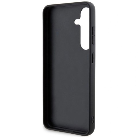 Etui DKNY Leather Checkered Mono Pattern & Printed Stripes na Samsung Galaxy S24+ - czarne