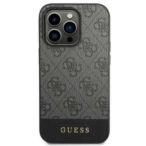 Etui Guess 4G Stripe Collection na iPhone 14 Pro - szare