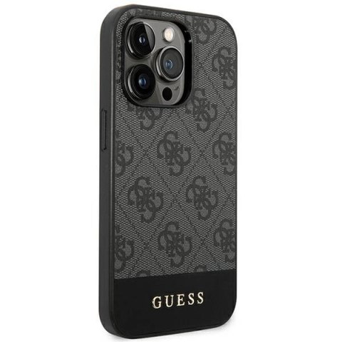 Etui Guess 4G Stripe Collection na iPhone 14 Pro - szare