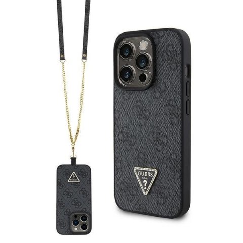 Etui Guess Crossbody 4G Metal Logo do iPhone 15 Pro - czarne