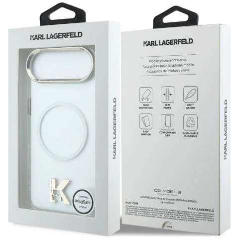 Etui Karl Lagerfeld IML K Head Logo MagSafe na iPhone Air - przezroczyste