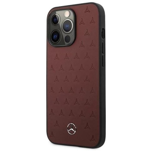 Etui Mercedes Leather Stars Pattern na iPhone 13 Pro / iPhone 13 - czerwone
