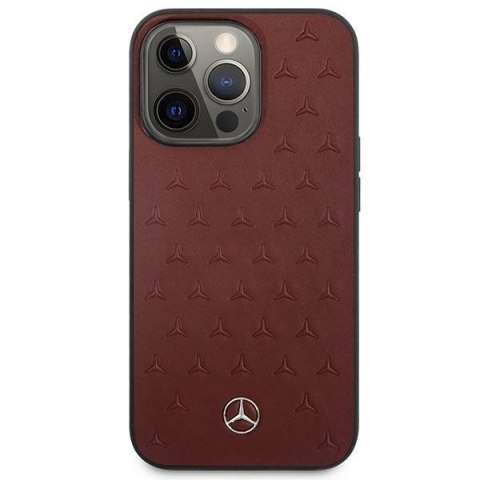Etui Mercedes Leather Stars Pattern na iPhone 13 Pro / iPhone 13 - czerwone