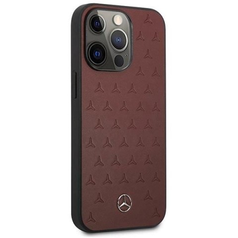 Etui Mercedes Leather Stars Pattern na iPhone 13 Pro / iPhone 13 - czerwone