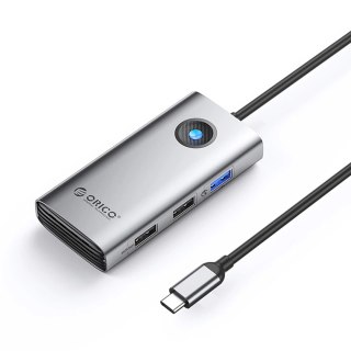 Hub USB-C Orico PW11-5P stacja dokująca 1x USB-A 3.0 + 2x USB-A 2.0 + 1x USB-C PD + 1x HDMI - szara