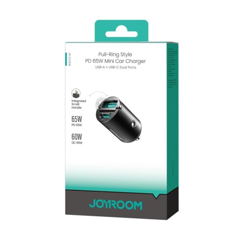 Joyroom JR-CCN18 65W A+C Pull-Ring Style Mini Car Charger Black