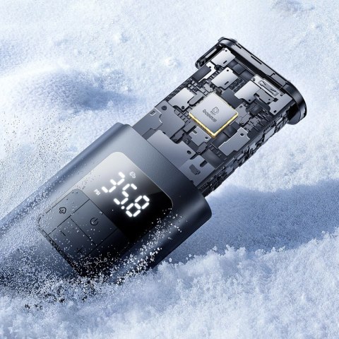 Kompresor do opon Baseus PrimeTrip VA1 75W 2w1 z latarką i powerbankiem 6000mAh - czarny