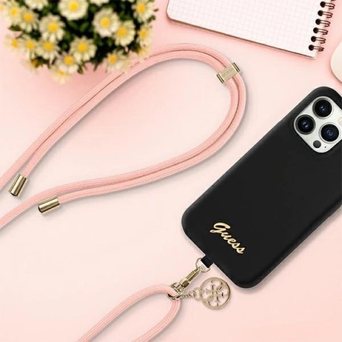 Pasek do telefonu Guess CBDY Cord - różowy