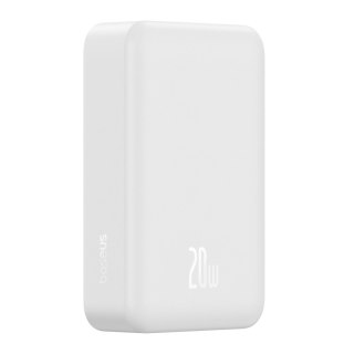Powerbank magnetyczny Baseus EnerFill FM41 20000mAh 20W z kablem USB-C do USB-C 30cm - biały