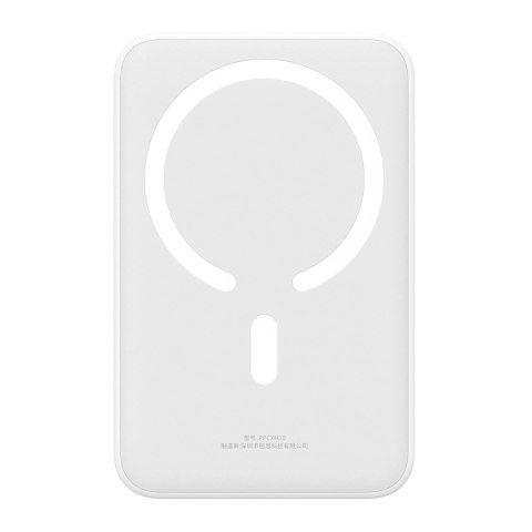 Powerbank magnetyczny Baseus EnerFill FM41 20000mAh 20W z kablem USB-C do USB-C 30cm - biały