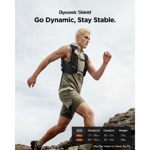 SPIGEN A721 DYNAMIC SHIELD RUNNING VEST ACTIVE (L-XL) + SOFT FLASK BLACK