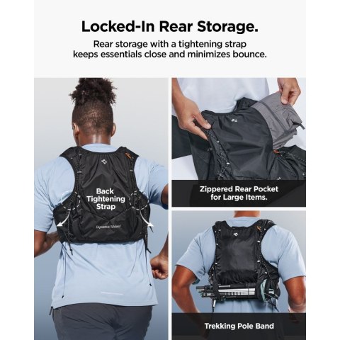 SPIGEN A721 DYNAMIC SHIELD RUNNING VEST ACTIVE (M-L) + SOFT FLASK BLACK