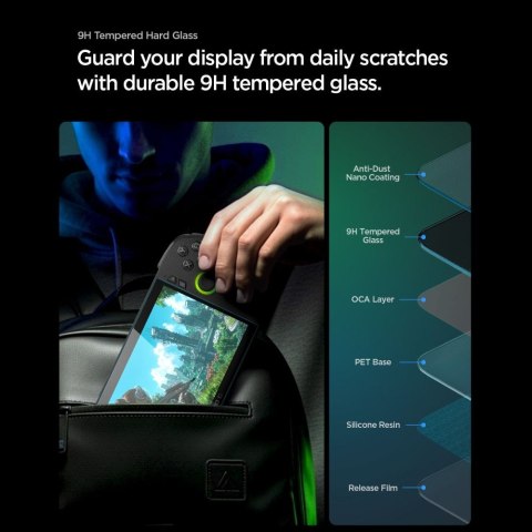 SZKŁO HARTOWANE SPIGEN GLAS.TR SLIM 2-PACK ROG ALLY / ALLY X 2023-2025 / MSI CALW 7 AI+ CLEAR