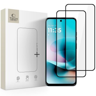 SZKŁO HARTOWANE TECH-PROTECT GLASS FIT+ 2-PACK MOTOROLA MOTO G57 / G57 POWER / G67 POWER BLACK