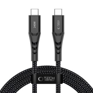 TECH-PROTECT UB11T ULTRABOOST TYPE-C CABLE PD 240W / QC3.0 200CM BLACK