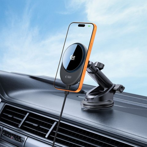 TECH-PROTECT V21 MAGNETIC MAGSAFE DASHBOARD & VENT CAR MOUNT WIRELESS CHARGER 25W QI2.2 BLACK