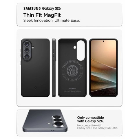 Etui Spigen Thin Fit Mag MagSafena Samsung Galaxy S26 - czarne