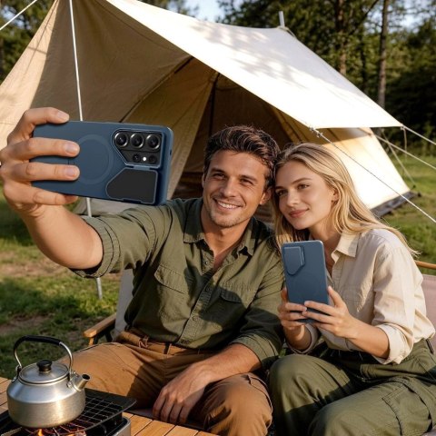 Etui Tech-Protect Kevlar Aura MagSafe na Samsung Galaxy S26 Ultra - granatowe