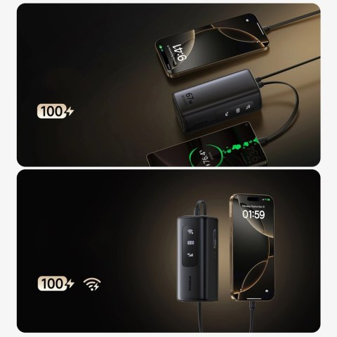 Powerbank Baseus EnerGeek GX11 MiFi 20000mAh 67W z funkcją Wi-Fi - czarny