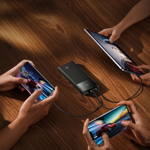 Powerbank Baseus Star-Lord 10000mAh 22,5W z wyświetlaczem cyfrowym i kablem USB-C 3A 30cm - czarny