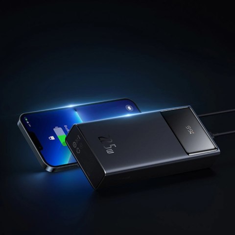 Powerbank Baseus Star-Lord 20000mAh 22,5W z wyświetlaczem cyfrowym i kablem USB-C 3A 30cm - czarny