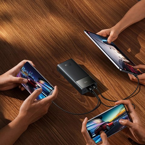 Powerbank Baseus Star-Lord 20000mAh 22,5W z wyświetlaczem cyfrowym i kablem USB-C 3A 30cm - czarny
