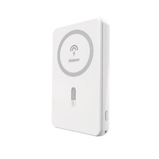 Powerbank magnetyczny Dudao K14S 20W 5000mAh 1x USB-A 1x USB-C - biały