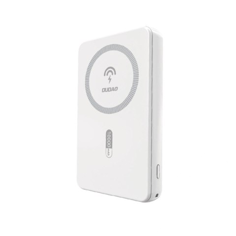 Powerbank magnetyczny Dudao K14S 20W 5000mAh 1x USB-A 1x USB-C - biały