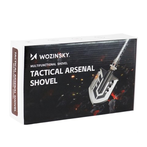 Saperka Wozinsky WSS-211 survival bushcraft wielofunkcyjna nóż zbijak krzesiwo gwizdek harpun 21 w 1 - szara