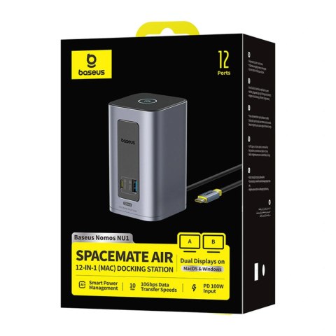Stacja dokująca Baseus Nomos NU1 Air Spacemate 12w1 - szara