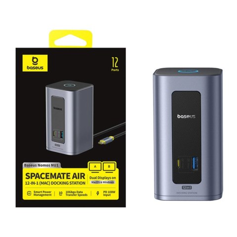 Stacja dokująca Baseus Nomos NU1 Air Spacemate 12w1 - szara