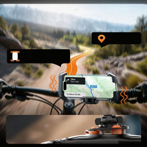 TECH-PROTECT V7 UNIVERSAL BIKE & MOTORCYCLE MOUNT BLACK