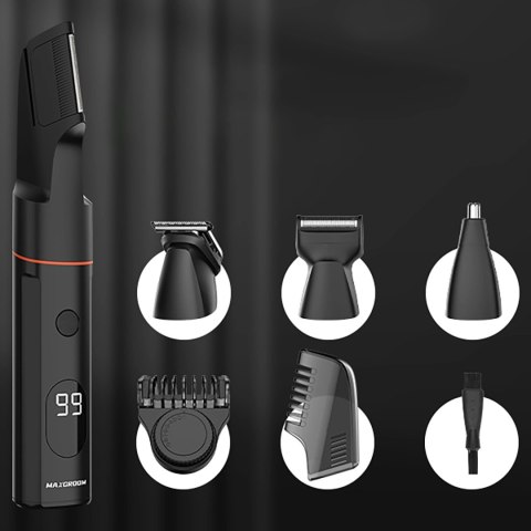 Trymer MAXGROOM LK-881 wielofunkcyjny z wymiennymi końcówkami - czarny